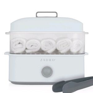 Zadro Hone Spa Towel Steamer w/Tongs- Blue  Grey